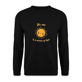 The Sun Is A Source Of Hope Cute Sun Designs - Unisex Sweatshirt - black - Front - Alina (178cm) & Michal (187cm)