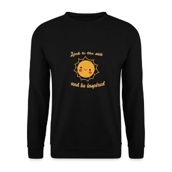 Look To The Sun And Be Inspired Cute Sun Designs - Unisex Sweatshirt - black - Front - Alina (178cm) & Michal (187cm)