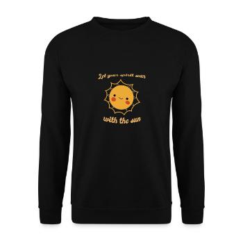Let Your Spirit Soar With The Sun Cute Sun Designs - Unisex Sweatshirt - black - Front - Alina (178cm) & Michal (187cm)