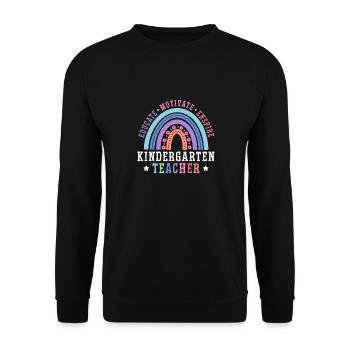 Training a kindergarten teacher Motivating Inspiring - Unisex Sweatshirt - black - Front - Alina (178cm) & Michal (187cm)