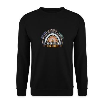 Training a kindergarten teacher Motivating Inspiring - Unisex Sweatshirt - black - Front - Alina (178cm) & Michal (187cm)