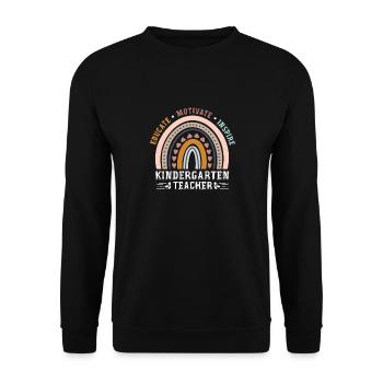 Training a kindergarten teacher Motivating Inspiring - Unisex Sweatshirt - black - Front - Alina (178cm) & Michal (187cm)