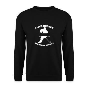 Ice hockey player Hockey fan Ice hockey team - Unisex Sweatshirt - black - Front - Alina (178cm) & Michal (187cm)
