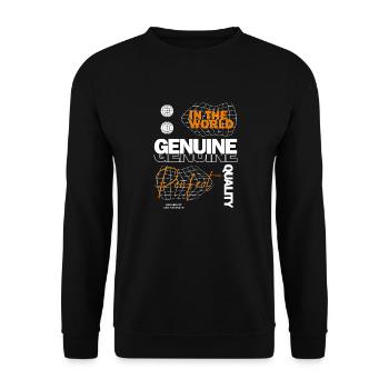 Genuine Streetwear - Unisex Pullover - Schwarz - Vorne - Alina (178cm) & Michal (187cm)