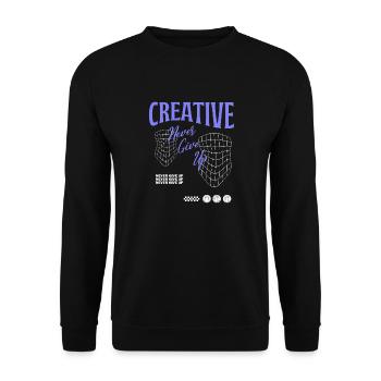 Creative Streetwear - Unisex Pullover - Schwarz - Vorne - Alina (178cm) & Michal (187cm)