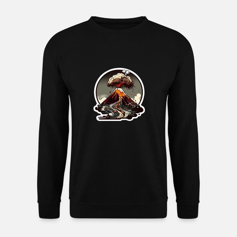 Erupting volcano - Unisex Sweatshirt - black