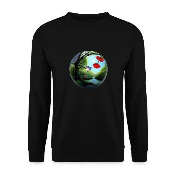 Spherical sphere - Unisex Sweatshirt - black - Front - Alina (178cm) & Michal (187cm)