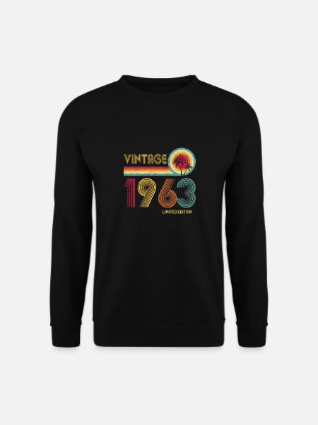 Jahrgang 1963 60. Geburtstag 60 Jahre1963 Jahre - Unisex Pullover - Schwarz