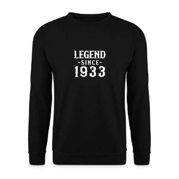 Légende depuis 1933 Cadeau d’anniversaire Drôle d’année de naissance - Sweat-shirt Unisexe - noir - Devant - Alina (178cm) & Michal (187cm)