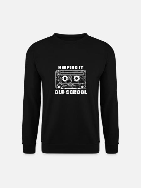 Keeping It Old School Vintage Kassette Reto C - Unisex Pullover - Schwarz