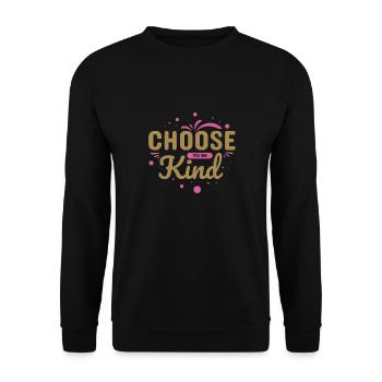 Choose Kindness - Unisex Pullover - Schwarz - Vorne - Alina (178cm) & Michal (187cm)