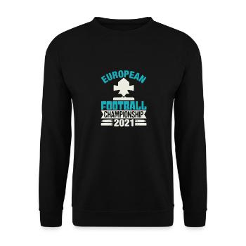 EUROPEAN FOOTBALL CHAMMPIONSHIP - Unisex Sweatshirt - black - Front - Alina (178cm) & Michal (187cm)