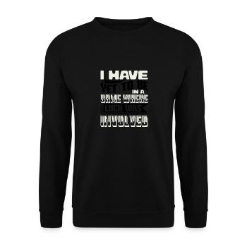ICH WAR NOCH NICHT IN EINEM SPIEL, IN DEM GLÜCK IM SPIEL WAR - Unisex Pullover - Schwarz - Vorne - Alina (178cm) & Michal (187cm)
