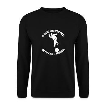 Bowling Bowler Kegelverein Kegeln Bowlingverein - Sweat-shirt Unisexe - noir - Devant - Alina (178cm) & Michal (187cm)
