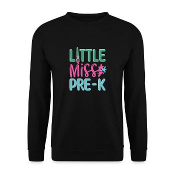 Inscription de Miss Pre K Kindergarten Preschool - Sweat-shirt Unisexe - noir - Devant - Alina (178cm) & Michal (187cm)