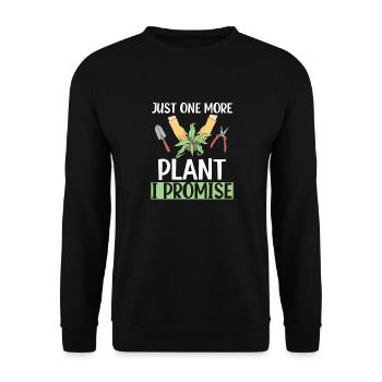Just One More Plant I Promise Garden Gardening - Unisex Sweatshirt - black - Front - Alina (178cm) & Michal (187cm)