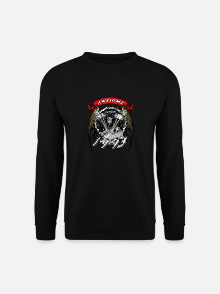 Awesome since 1993, Biker Geburtstag - Unisex Pullover - Schwarz