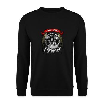 Génial depuis 1988, anniversaire du motard - Sweat-shirt Unisexe - noir - Devant - Alina (178cm) & Michal (187cm)