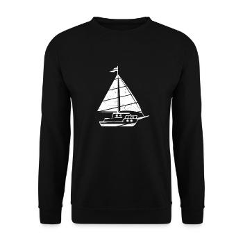 Segelboot Bootsliebhaber Meer Segeln Segelsport - Unisex Pullover - Schwarz - Vorne - Alina (178cm) & Michal (187cm)