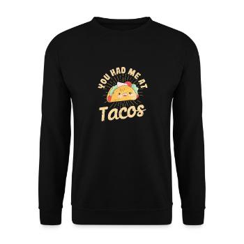 Taco They Had Me at Tacos Cinco De Mayo - Unisex Sweatshirt - black - Front - Alina (178cm) & Michal (187cm)