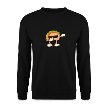 Dab Taco Cinco de Mayo Funny Mexican - Unisex Sweatshirt - black - Front - Alina (178cm) & Michal (187cm)
