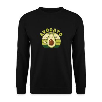 Avogato Cinco De Mayo Meow Cat Avocado Spanisch - Unisex Pullover - Schwarz - Vorne - Alina (178cm) & Michal (187cm)