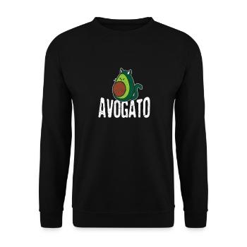 Avogato Cinco De Mayo Meow Cat Avocado Spanisch - Unisex Pullover - Schwarz - Vorne - Alina (178cm) & Michal (187cm)