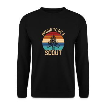 Proud to be a scout hike - Unisex Sweatshirt - black - Front - Alina (178cm) & Michal (187cm)