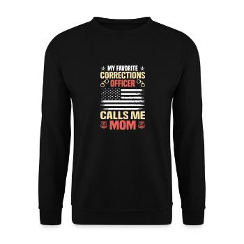 My favorite corrections Officer Prison - Unisex Pullover - Schwarz - Vorne - Alina (178cm) & Michal (187cm)