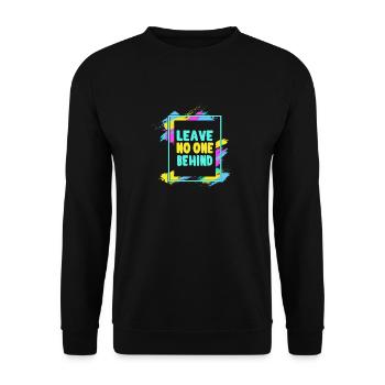 Aucun être humain n’est illégal Droits de l’homme Ne laissez pas - Sweat-shirt Unisexe - noir - Devant - Alina (178cm) & Michal (187cm)
