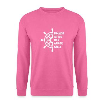 Geschenk Seefahrer Spruch Skipper - Unisex Pullover - Pink - Vorne