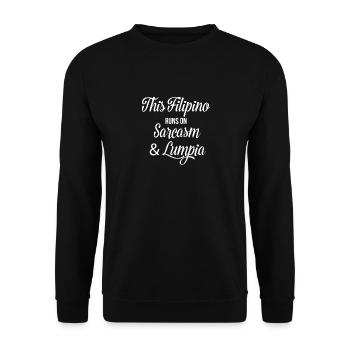 Lumpia Hubad rouleau de printemps Philippines philippin - Sweat-shirt Unisexe - noir - Devant - Alina (178cm) & Michal (187cm)