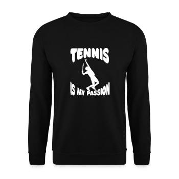 Tennis Club Tennis Tennis lovers Tennis players - Unisex Sweatshirt - black - Front - Alina (178cm) & Michal (187cm)