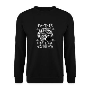 Men's Vathor - Father's Day Father's Day Gift Viking - Unisex Sweatshirt - black - Front - Alina (178cm) & Michal (187cm)