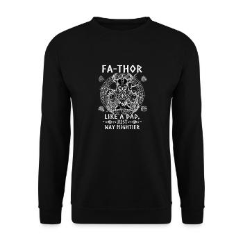 Men's Vathor - Father's Day Father's Day Gift Viking - Unisex Sweatshirt - black - Front - Alina (178cm) & Michal (187cm)
