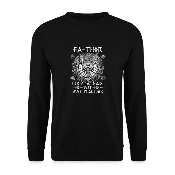 Vathor pour hommes - Fête des pères Cadeau de la fête des pères Viking - Sweat-shirt Unisexe - noir - Devant - Alina (178cm) & Michal (187cm)