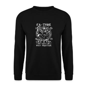 Vathor pour hommes - Fête des pères Cadeau de la fête des pères Viking - Sweat-shirt Unisexe - noir - Devant - Alina (178cm) & Michal (187cm)