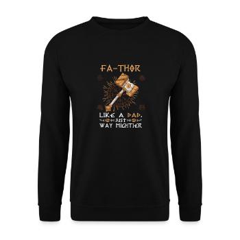 Vathor pour hommes - Fête des pères Cadeau de la fête des pères Viking - Sweat-shirt Unisexe - noir - Devant - Alina (178cm) & Michal (187cm)