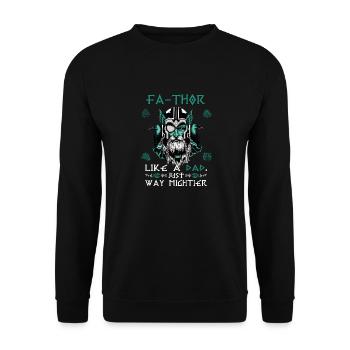 Vathor pour hommes - Fête des pères Cadeau de la fête des pères Viking - Sweat-shirt Unisexe - noir - Devant - Alina (178cm) & Michal (187cm)