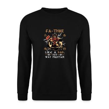 Vathor pour hommes - Fête des pères Cadeau de la fête des pères Viking - Sweat-shirt Unisexe - noir - Devant - Alina (178cm) & Michal (187cm)
