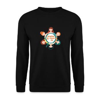 Embrace Equity March 8 2023 International Women's - Unisex Sweatshirt - black - Front - Alina (178cm) & Michal (187cm)