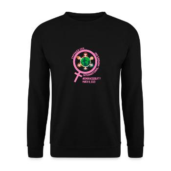Journée internationale de la femme : Empower Her Embrace Equ - Sweat-shirt Unisexe - noir - Devant - Alina (178cm) & Michal (187cm)
