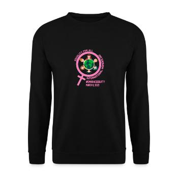 Journée internationale de la femme : Égalité pour Al Embrace - Sweat-shirt Unisexe - noir - Devant - Alina (178cm) & Michal (187cm)