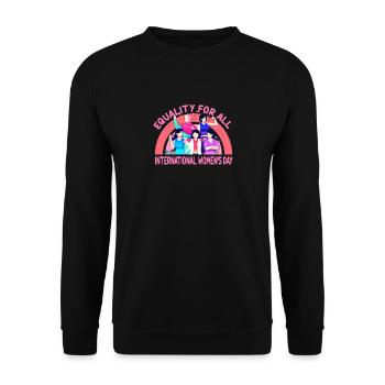 Journée internationale de la femme : l’équacité pour toutes les femmes - Sweat-shirt Unisexe - noir - Devant - Alina (178cm) & Michal (187cm)