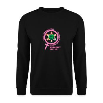 International Women's Day: Empowerment Embrace Equ - Unisex Sweatshirt - black - Front - Alina (178cm) & Michal (187cm)