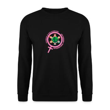 International Women's Day: Feminism is for Everyon - Unisex Sweatshirt - black - Front - Alina (178cm) & Michal (187cm)