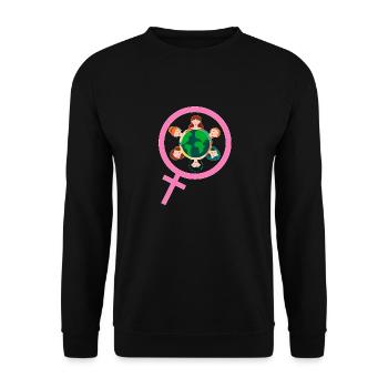 International Women's Day Embrace Equity - Unisex Sweatshirt - black - Front - Alina (178cm) & Michal (187cm)