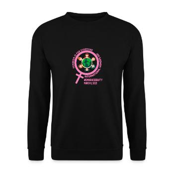 Women's Month Embrace Equity Feminism - Unisex Sweatshirt - black - Front - Alina (178cm) & Michal (187cm)