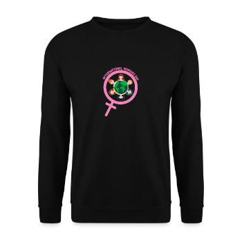 Féminisme et égalité des genres : Femmes internationales - Sweat-shirt Unisexe - noir - Devant - Alina (178cm) & Michal (187cm)