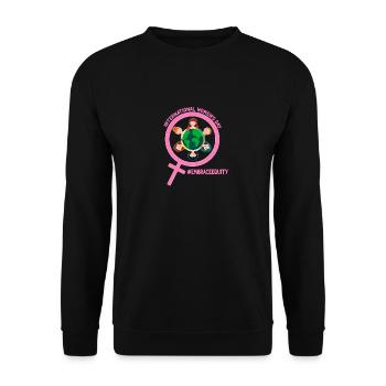 Journée internationale de la femme : Journée nationale de la femme - Sweat-shirt Unisexe - noir - Devant - Alina (178cm) & Michal (187cm)